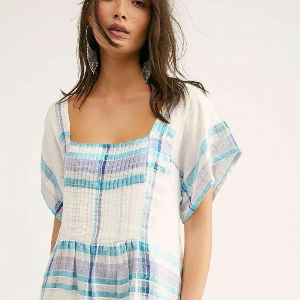 NWOT Free People sz XS Barcelona shimmery kimono - Picture 5 of 6
